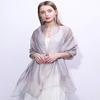 HURESON Womens Mulberry Silk Scarf Lightweight Scarves Beach Gauze Shawls and Wraps for Evening Dresses Weddings (Grey) view 2