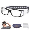 SooGree Basketball Dribbling Glasses Sports Protective Eyewear Goggles for Men Women (Black frame White pad) view 1