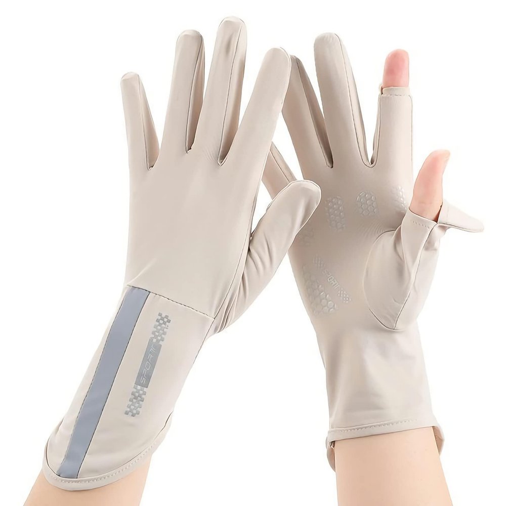 XGOPTS Women UV Sun Protection Gloves Full Finger Touchscreen Non Slip Gloves Silky Cooling Breathable Summer Cycling Gloves