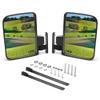 10L0L Golf Cart Mirror, Side Rear View Mirror Fits for Yamaha EZGO Club Car Golf Cart and Others Drilling Required or No-drilling Required Hardware Include