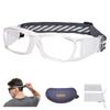 SooGree Basketball Dribbling Glasses Sports Protective Eyewear Goggles for Men Women(Transparent frame White pad) view 1