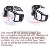 SooGree Basketball Dribbling Glasses Sports Protective Eyewear Goggles for Men Women(Transparent frame White pad) view 3
