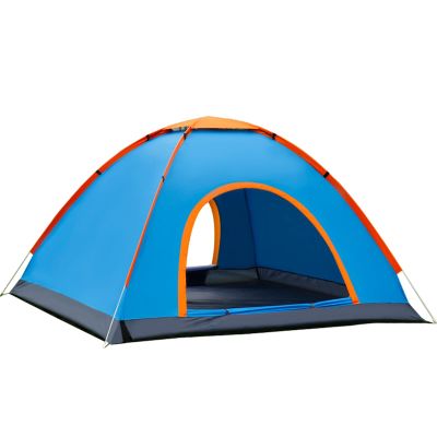 HEBEHO Pop Up Outdoor Camping Tent for 2 Person, Instant Beach Tent Canopy, 2 Doors with Screens, Sun Protection UPF50+, Dome Tent with Bag, 6.654ft (Color : Blue, Size : for 2 Person)