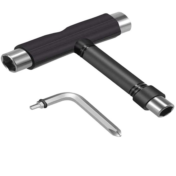 TLHB Skate Tool All-in-One, Muti-Function Portable Skateboard T Tools Accessory with T-Type Allen Key and L-Type Phillips Head Wrench Screwdriver