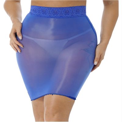 ACSUSS Lined Skirt for Short Skirt Women Petticoat Anti-Transparent Skirt Milk Silk Lace Skirts Blue One Size