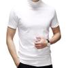 Hedmy Men's Mock Neck Short Sleeve T-Shirt Half Turtleneck Casual Undershirt Basic Slim Lightweight Tee White XX-Large view 1