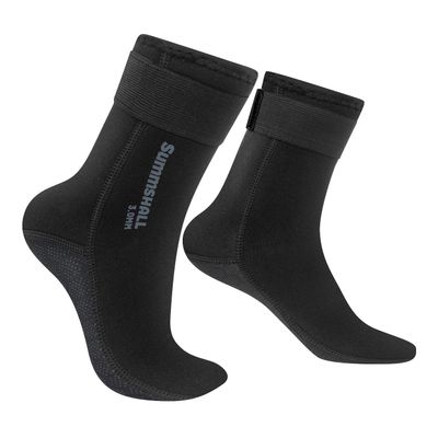 Summshall Neoprene 3mm Wetsuit Socks - Anti-Slip, Keep Warm Diving Socks for Men & Women - Snorkeling, Swimming, Surfing, Sailing