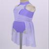 Nikiikoo Kids Girls Halter Cutouts Modern Lyrical Dance Leotard Tulle Dress Ballet Latin Jazz Ice Skating Costume Lavender 12 Years view 2