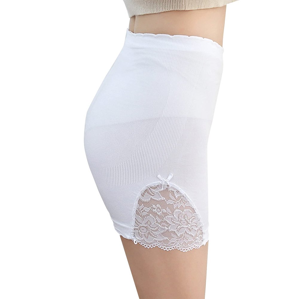 Slip Shorts, Short Leggings Lace Undershorts for Women Tummy Control Shapewear Under Dress, Yoga Workout Underwear Shorts