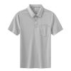 BASUDAM Men's Polo Shirts with Pocket Quick Dry Short Sleeve Active Performance Light Grey XXL view 1