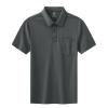 BASUDAM Men's Polo Shirts with Pocket Quick Dry Short Sleeve Active Performance Dark Grey S view 1