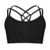 Yihuimin Big Girls Solid Color Sports Bra Crisscross Back Athletic Dance Top Workout Cami Shirts Black 12 Years view 1