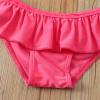 Yccutest Infant Baby Girl Flower Swimsuit 3Pcs Halter Triangle Tops Ruffle Bottoms Sun Hat Bikini Set Bathing Suit Swimwear (Pink,18-24 Months) view 2