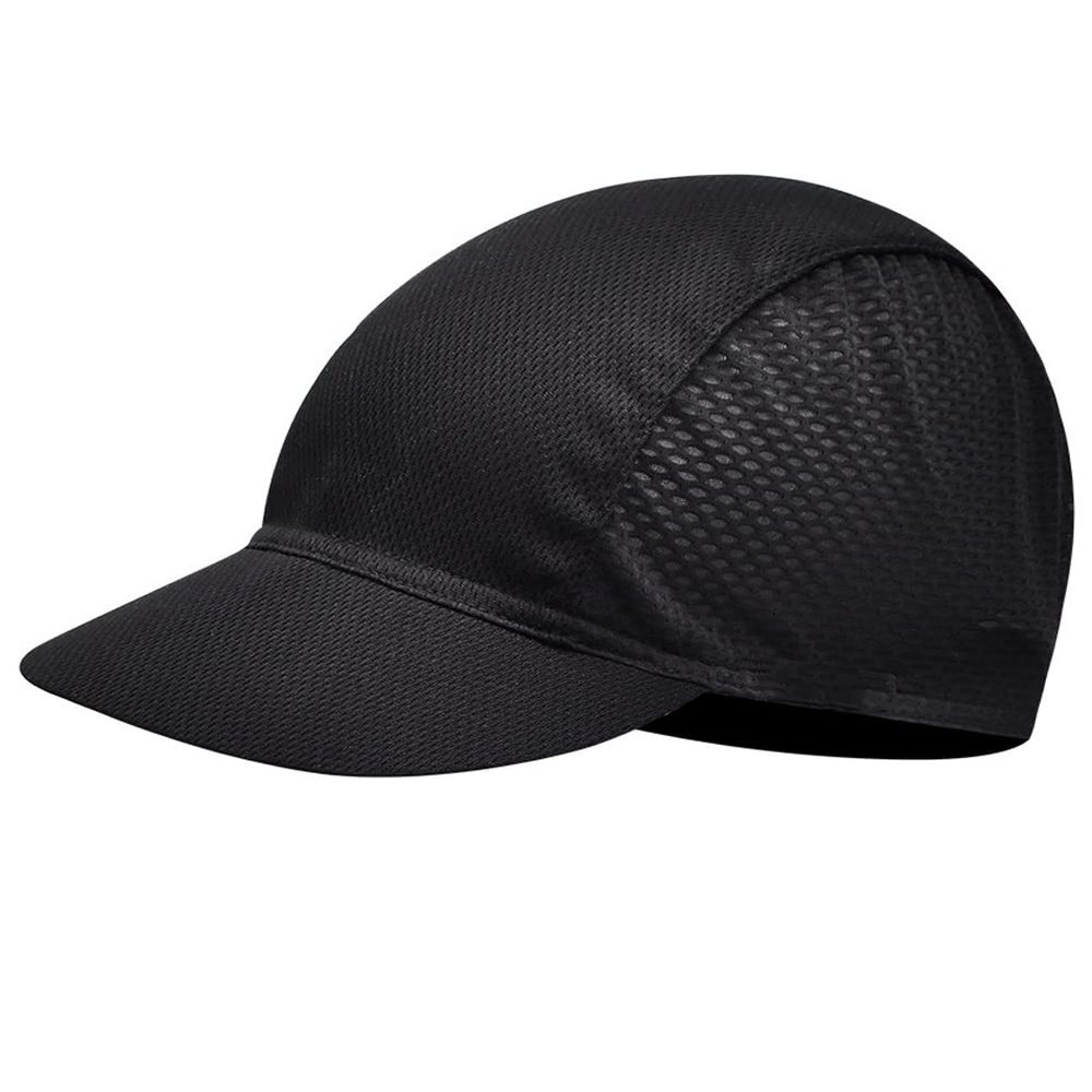 Unisex Mesh Cycling Cap for Men Women Summer Quick Drying Sun Visor Breathable Baseball Bike Hat Under Helmet Liner Sweat Moisture Wicking Sun Hat Cooling Sports Caps for Golf Running Fishing (Black)