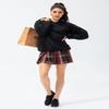 Dumajo Women's Pleated Tennis Skirts High Waist Lightweight Athletic Workout Running Skorts Mini Skirt with Pockets,Plaid Burgundy,2XL view 4