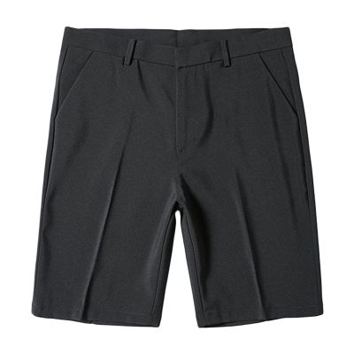 Men Classic Fit Stretch Golf Short Lightweight Summer Chino Shorts Solid Casual Pleat Front Short with Pocket (Black,38)