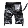 Camo Cargo Shorts for Men Lightweight Multi Pocket Camouflage Shorts Loose Cotton Outdoor Short Pants No Belt (Blue,38) view 1