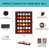 KCRasan 30 Golf Ball Display Case Lockable - Golf Ball Holder Gift for Golf Enthusiasts - Golf Ball Display Rack Cabinet for Wall Mount with Glass Door Mahogany view 2