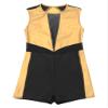 Freebily Kids Girls Sleeveless Hollow Back Gymnastic Dance Leotard Bodysuit Mesh Patchwork Active Unitard Jumpsuit Gold 4 Years view 3