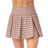 Dumajo Women's Pleated Tennis Skirts High Waist Lightweight Athletic Workout Running Skorts Mini Skirt with Pockets,Plaid Pink,2XL view 2