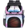 YOREPEK Basketball Bag, Large Basketball Backpack with Shoe Compartment and Ball Holder Sports Backpack for daughter son, Water Resistant for Sport Training Equipment Fits Volleyball Gym Pink view 1