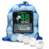 GolfBall Nut Used Recycled for Bridgestone White, Yellow or Mixed Colors 5A Quality Mint Golf Balls (White 48 Ball Mesh Bag) view 1