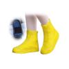 Silicone Waterproof Overshoes Rain Boots Cycling Shoe Cover Double-layer Non-slip Sole, Reusable Waterproof, Snowproof And Mud-proof Suitable For All Seasons ( Color : Yellow , Size : Small(8.6in) ) view 1