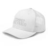 Commit Tax Fraud Funny CPA Accountant Tax Season Trucker Cap Mesh Hat Adjustable White view 4