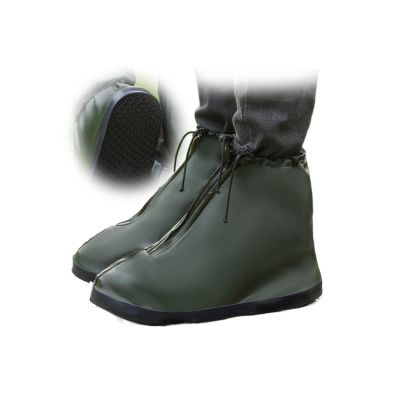 Middle Boot Rain Boots Cover Non-slip Boot Cover 68 Opening Design, Easy To Put On And Take Off Suitable For Women's, Men's, Children's, Youth Cycling Shoe Covers ( Color : Green , Size : X-Large )