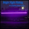 Bright Night 26 FOOT UV LED STRIP, BLACK FISHING LIGHT, Fluorescent Yacht light,Ultraviolet boat bass fishing 12v dc, Priority shipping, pontoon, kayak, john boat, florescent line glow view 1