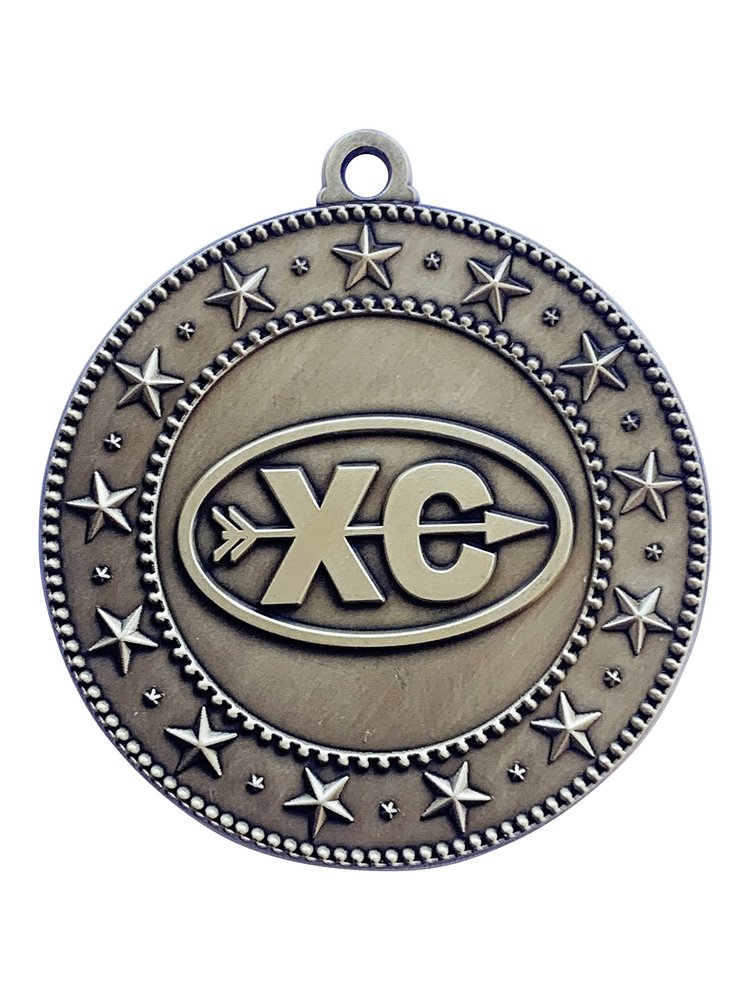 10 Pack of Cross Country Running Medals Gold Medals Trophy Award with Neck Ribbons EMDC135