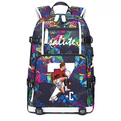 Soccer Player Star Cristiano Ronaldo Multifunction Backpack CR7 Travel Student Football Fans Bookbag For Men Women (P-Pattern 2)