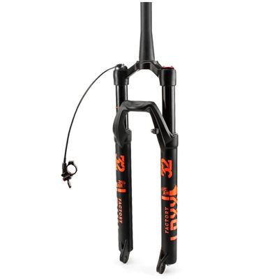 Jejy Rebound Adjustment Front Fork 27.5/29inch Straight/Tapered Steerer 1-1/8" Remote Lockout MTB Bike Air Suspension Forks (Color : Black Orange Tapered, Size : 27.5)