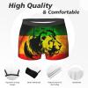 Ykklima Men's Boxer Briefs Underwear - Jamaican Lion Flag Pattern, Soft Comfort Breathable Underpants Medium Black view 2