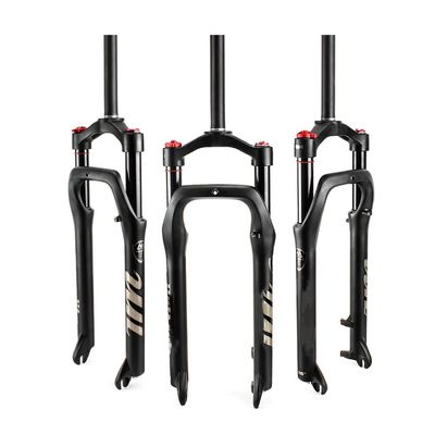 Jejy Mountain Bike Air Suspension Forks Snow Beach 26inch Spacing Hub 135mm Fit 4.0" Tire Black Bicycle Front Fork Magnesium Alloy (Color : Black, Size : 26inch)