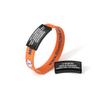 Divoti Ultra-Sleek Custom Engraved 13-mm Wide Silicone Sport Medical ID Wristband for Athletes  PVD Black/Orange - Medium view 1