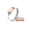 Divoti Ultra-Sleek Custom Engraved 13-mm Wide Silicone Sport Medical ID Wristband for Athletes  PVD Rose Gold/White - Large view 1