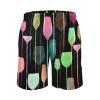 BAIKUTOUAN Wine Glass Cocktail Men's Beach Swim Trunks Quick Dry Surf Board Pants Shorts Funny view 3