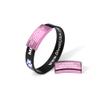 Divoti Ultra-Sleek Custom Engraved 13-mm Wide Silicone Sport Medical ID Wristband for Athletes  Color Plated Pink/Black - Small view 1