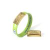Divoti Ultra-Sleek Custom Engraved 13-mm Wide Silicone Sport Medical ID Wristband for Athletes  PVD Gold/Lime - Large view 1