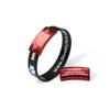 Divoti Ultra-Sleek Custom Engraved 13-mm Wide Silicone Sport Medical ID Wristband for Athletes  Color Plated Red/Black - Large view 1