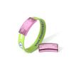 Divoti Ultra-Sleek Custom Engraved 13-mm Wide Silicone Sport Medical ID Wristband for Athletes  Color Plated Pink/Lime - Large view 1