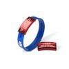 Divoti Ultra-Sleek Custom Engraved 13-mm Wide Silicone Sport Medical ID Wristband for Athletes  Color Plated Red/Blue- Small view 1