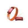 Divoti Ultra-Sleek Custom Engraved 13-mm Wide Silicone Sport Medical ID Wristband for Athletes  Color Plated Red/Orange - Medium view 1