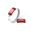 Divoti Ultra-Sleek Custom Engraved 13-mm Wide Silicone Sport Medical ID Wristband for Athletes  Color Plated Red/White - Large view 1