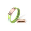 Divoti Ultra-Sleek Custom Engraved 13-mm Wide Silicone Sport Medical ID Wristband for Athletes  PVD Rose Gold/Lime - Medium view 1