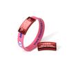 Divoti Ultra-Sleek Custom Engraved 13-mm Wide Silicone Sport Medical ID Wristband for Athletes  Color Plated Red/Pink - Medium view 1