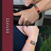 Divoti Ultra-Sleek Custom Engraved 13-mm Wide Silicone Sport Medical ID Wristband for Athletes  Color Plated Pink/Blue- Medium view 4