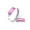 Divoti Ultra-Sleek Custom Engraved 13-mm Wide Silicone Sport Medical ID Wristband for Athletes  Color Plated Pink/White - Small view 1