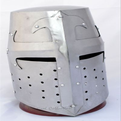 NAUTICAL COLLECTION Medieval Knight Helmet Crusader Helmet with inner liner chin strap Replica Halloween Role Play Gift